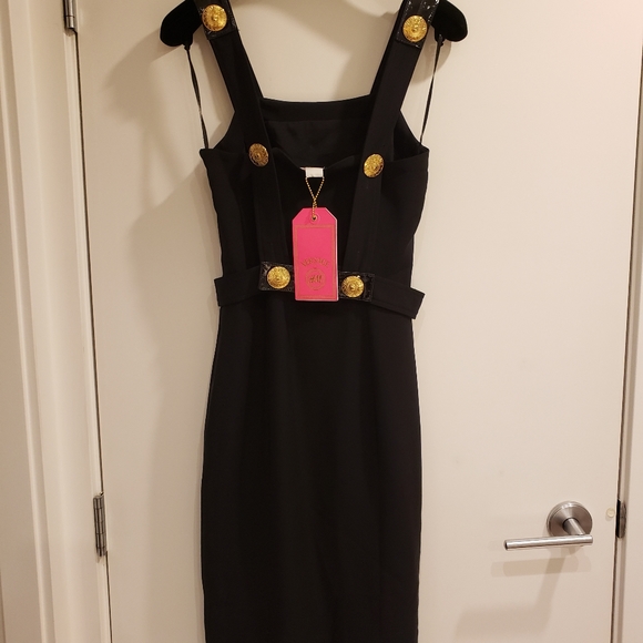 Versace×HM black shift dress, sz 4(xs-s) - Picture 3 of 5